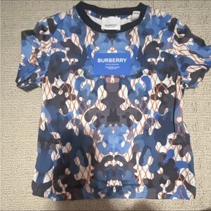 Burberry Blue and Orange Graphic Shirt